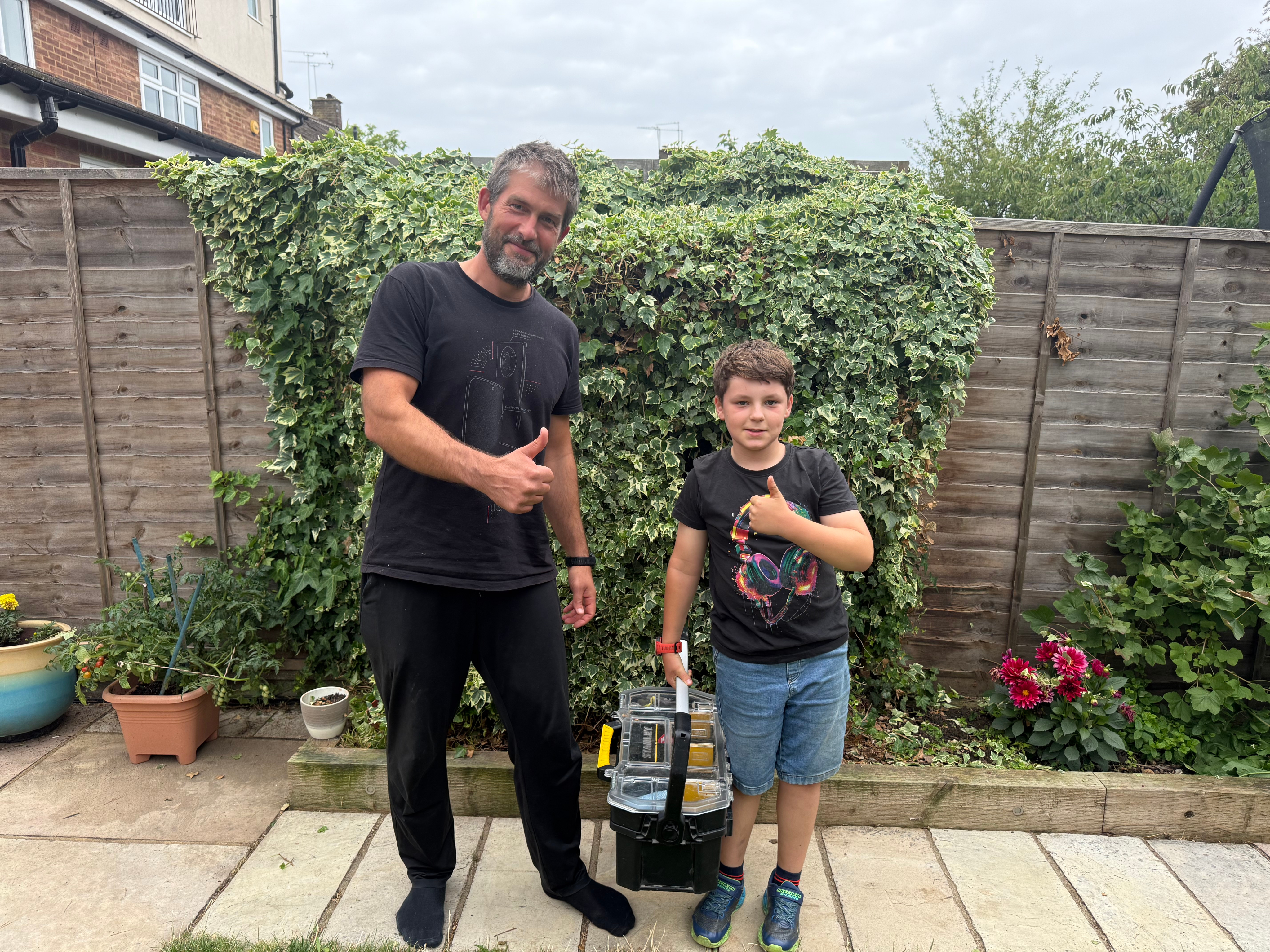 brick road with flowers on the side